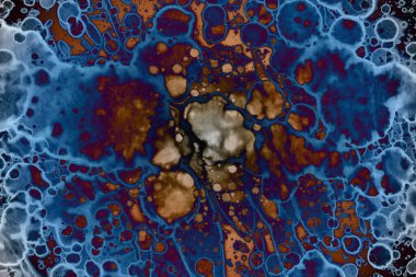 Soyut sanat. Renkli doku ve arka plan. Mürekkep alkolü. Yeni ortam