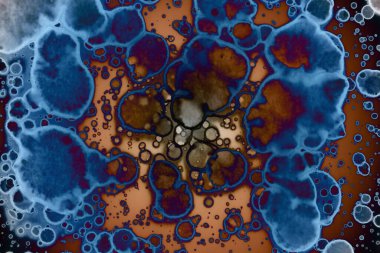 Soyut sanat. Renkli doku ve arka plan. Mürekkep alkolü. Yeni ortam