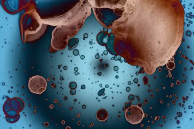 Soyut sanat. Renkli doku ve arka plan. Mürekkep alkolü. Yeni ortam