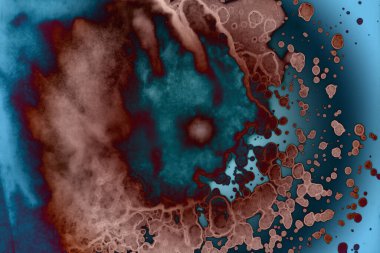 Soyut sanat. Renkli doku ve arka plan. Mürekkep alkolü. Yeni ortam