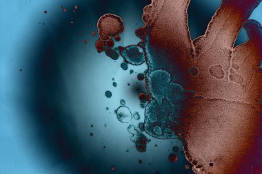 Soyut sanat. Renkli doku ve arka plan. Mürekkep alkolü. Yeni ortam