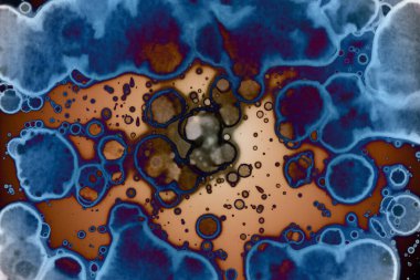 Soyut sanat. Renkli doku ve arka plan. Mürekkep alkolü. Yeni ortam