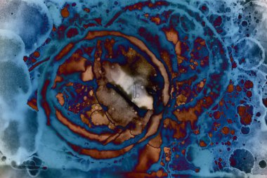 Soyut sanat. Renkli doku ve arka plan. Mürekkep alkolü. Yeni ortam