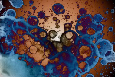 Soyut sanat. Renkli doku ve arka plan. Mürekkep alkolü. Yeni ortam