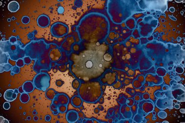 Soyut sanat. Renkli doku ve arka plan. Mürekkep alkolü. Yeni ortam