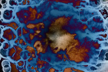 Soyut sanat. Renkli doku ve arka plan. Mürekkep alkolü. Yeni ortam