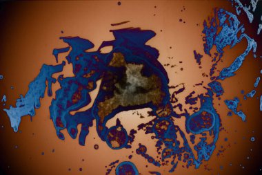 Soyut sanat. Renkli doku ve arka plan. Mürekkep alkolü. Yeni ortam