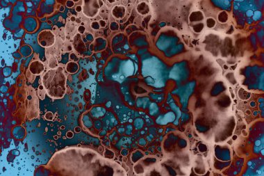 Soyut sanat. Renkli doku ve arka plan. Mürekkep alkolü. Yeni ortam