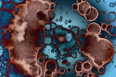 Soyut sanat. Renkli doku ve arka plan. Mürekkep alkolü. Yeni ortam