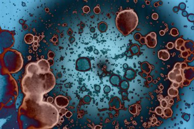 Soyut sanat. Renkli doku ve arka plan. Mürekkep alkolü. Yeni ortam