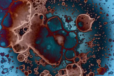 Soyut sanat. Renkli doku ve arka plan. Mürekkep alkolü. Yeni ortam