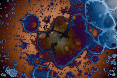 Soyut sanat. Renkli doku ve arka plan. Mürekkep alkolü. Yeni ortam