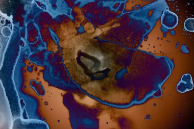 Soyut sanat. Renkli doku ve arka plan. Mürekkep alkolü. Yeni ortam