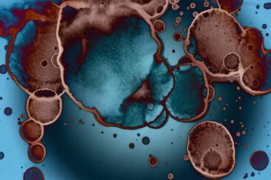 Soyut sanat. Renkli doku ve arka plan. Mürekkep alkolü. Yeni ortam