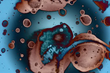 Soyut sanat. Renkli doku ve arka plan. Mürekkep alkolü. Yeni ortam