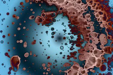 Soyut sanat. Renkli doku ve arka plan. Mürekkep alkolü. Yeni ortam