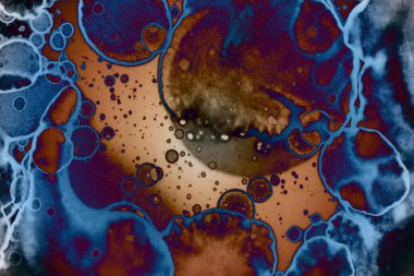 Soyut sanat. Renkli doku ve arka plan. Mürekkep alkolü. Yeni ortam