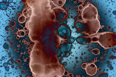 Soyut sanat. Renkli doku ve arka plan. Mürekkep alkolü. Yeni ortam