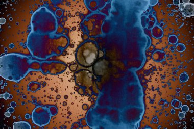 Soyut sanat. Renkli doku ve arka plan. Mürekkep alkolü. Yeni ortam