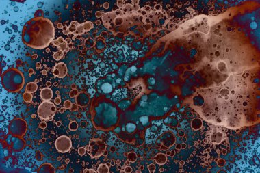 Soyut sanat. Renkli doku ve arka plan. Mürekkep alkolü. Yeni ortam