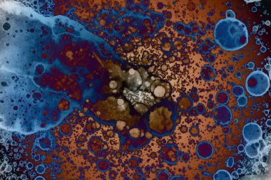 Soyut sanat. Renkli doku ve arka plan. Mürekkep alkolü. Yeni ortam