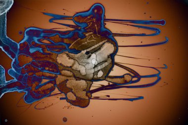 Soyut sanat. Renkli doku ve arka plan. Mürekkep alkolü. Yeni ortam