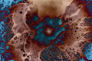 Soyut sanat. Renkli doku ve arka plan. Mürekkep alkolü. Yeni ortam