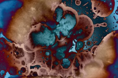 Soyut sanat. Renkli doku ve arka plan. Mürekkep alkolü. Yeni ortam