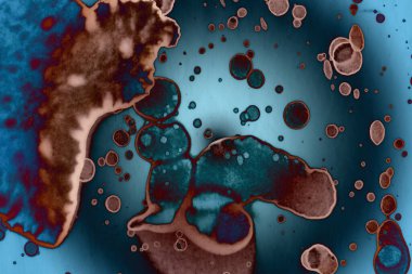 Soyut sanat. Renkli doku ve arka plan. Mürekkep alkolü. Yeni ortam