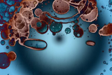 Soyut sanat. Renkli doku ve arka plan. Mürekkep alkolü. Yeni ortam