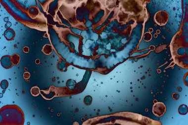 Soyut sanat. Renkli doku ve arka plan. Mürekkep alkolü. Yeni ortam