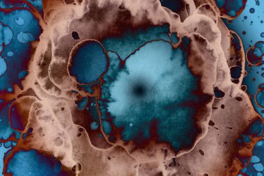 Soyut sanat. Renkli doku ve arka plan. Mürekkep alkolü. Yeni ortam