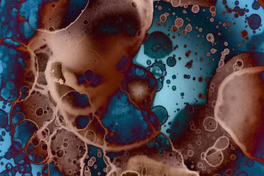 Soyut sanat. Renkli doku ve arka plan. Mürekkep alkolü. Yeni ortam