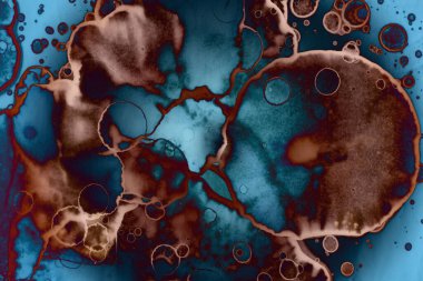 Soyut sanat. Renkli doku ve arka plan. Mürekkep alkolü. Yeni ortam