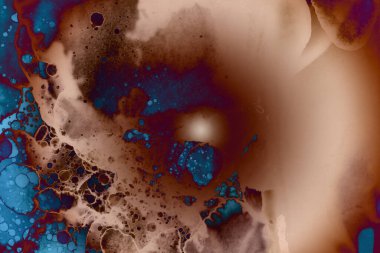 Soyut sanat. Renkli doku ve arka plan. Mürekkep alkolü. Yeni ortam