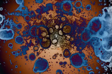 Soyut sanat. Renkli doku ve arka plan. Mürekkep alkolü. Yeni ortam