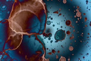 Soyut sanat. Renkli doku ve arka plan. Mürekkep alkolü. Yeni ortam