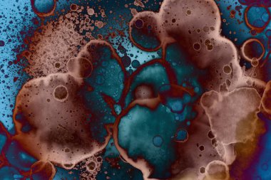 Soyut sanat. Renkli doku ve arka plan. Mürekkep alkolü. Yeni ortam