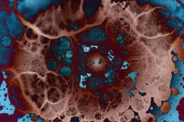 Soyut sanat. Renkli doku ve arka plan. Mürekkep alkolü. Yeni ortam