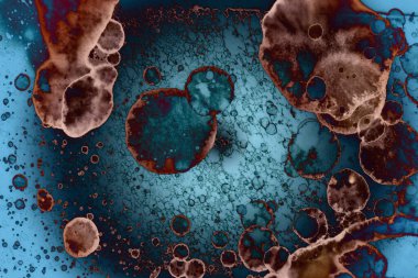 Soyut sanat. Renkli doku ve arka plan. Mürekkep alkolü. Yeni ortam