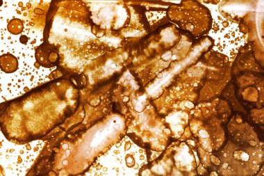 Kahve lekesi dokusu. Soyut noktalar. Psikolojik resimler. Soyut baloncuklar.