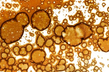 Kahve lekesi dokusu. Soyut noktalar. Psikolojik resimler. Soyut baloncuklar.