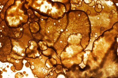 Kahve lekesi dokusu. Soyut noktalar. Psikolojik resimler. Soyut baloncuklar.