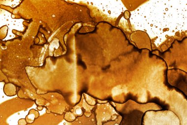 Kahve lekesi dokusu. Soyut noktalar. Psikolojik resimler. Soyut baloncuklar.