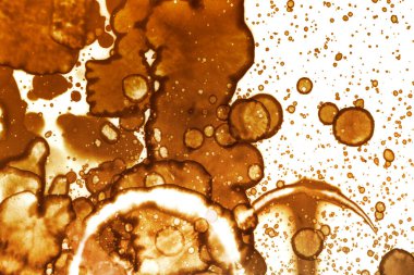 Kahve lekesi dokusu. Soyut noktalar. Psikolojik resimler. Soyut baloncuklar.