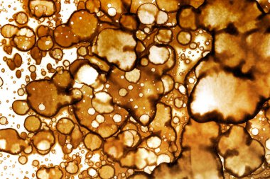 Kahve lekesi dokusu. Soyut noktalar. Psikolojik resimler. Soyut baloncuklar.