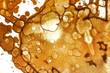 Kahve lekesi dokusu. Soyut noktalar. Psikolojik resimler. Soyut baloncuklar.