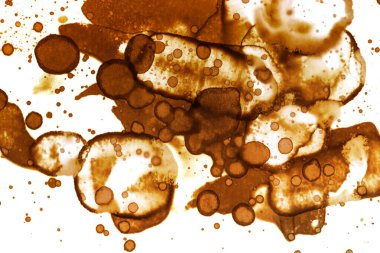 Kahve lekesi dokusu. Soyut noktalar. Psikolojik resimler. Soyut baloncuklar.