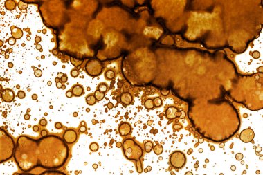 Kahve lekesi dokusu. Soyut noktalar. Psikolojik resimler. Soyut baloncuklar.