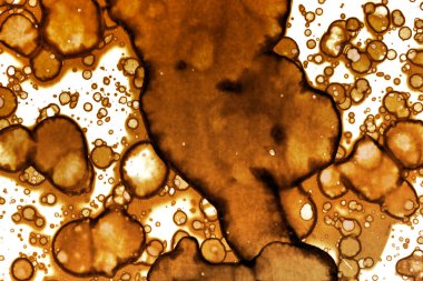 Kahve lekesi dokusu. Soyut noktalar. Psikolojik resimler. Soyut baloncuklar.